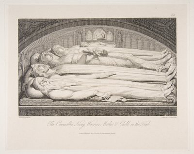 Mezardaki Danışman, Kral, Savaşçı, Anne ve Çocuk, Mezardan Bir Şiir..., 1 Mart 1813. by Luigi Schiavonetti