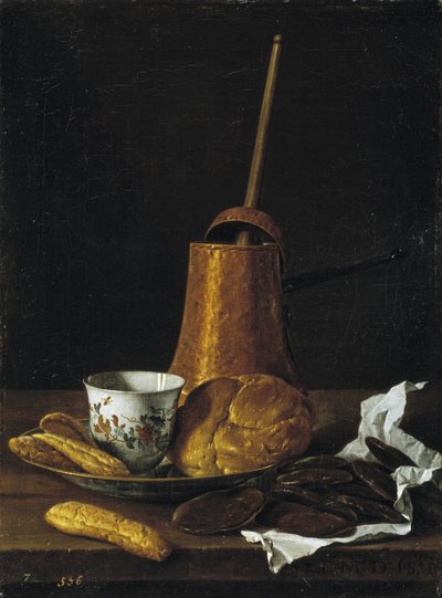Çikolata ve hamur işleri ile natürmort, 1770 by Luis Egidio Melendez