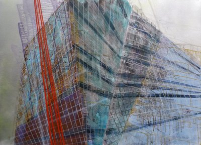 Metastructure VI, 2016 (tuval üzerine yağlıboya) by Luke M Walker