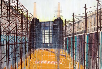 Work in Progress II, 2014 (tuval üzerine yağlıboya ve akrilik) by Luke M Walker