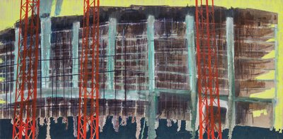 Work in Progress I, 2014 (tuval üzerine yağlıboya ve akrilik) by Luke M Walker