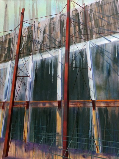 WorkinProgress 14, 2016 (tuval üzerine yağlıboya) by Luke M Walker