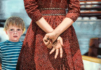 Nikolai, III, c.2021 (kağıt üzerine akrilik boya) by Luke Waller