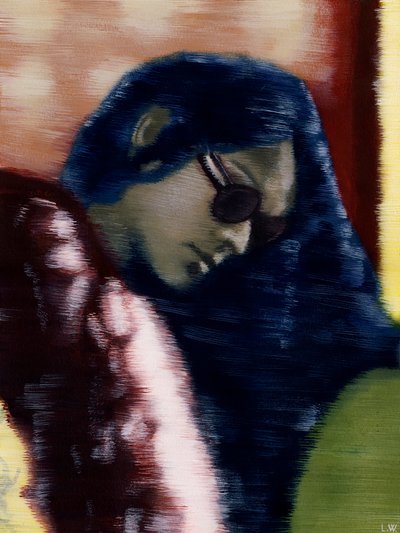 Nuha, c.2012 (kağıt üzerine akrilik boya) by Luke Waller