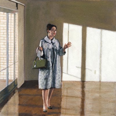 Two Bedroom Place, c.2009 (kağıt üzerine akrilik boya) by Luke Waller