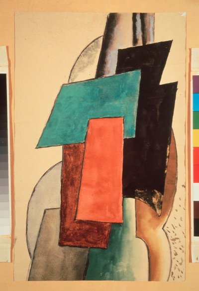 Mimari boyama. Lyubov (Lioubov) Sergeyevna Popova (1889-1924) tarafından yapılan tablo, tuval üzerine yağlı boya by Lyubov Sergeevna Popova