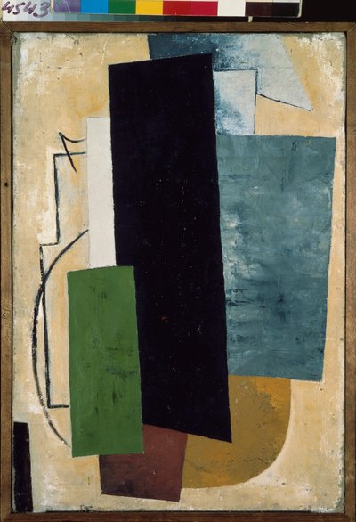 Mimari boyama. Lyubov (Lioubov) Sergeyevna Popova (1889-1924) tarafından yapılan tablo, tuval üzerine yağlı boya by Lyubov Sergeevna Popova