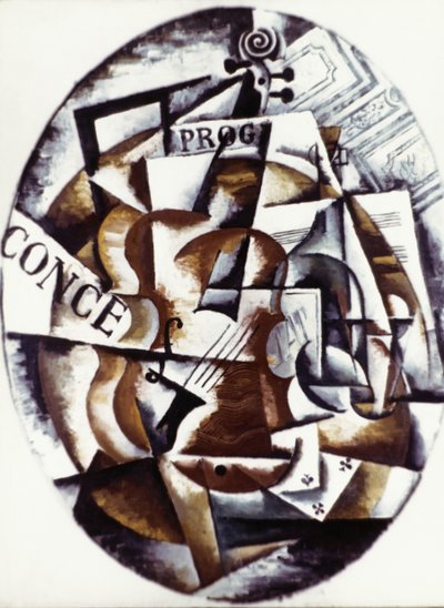 Keman (1915) (resim) by Lyubov Sergeevna Popova