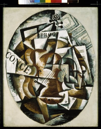 viyolonsel Painture de Love (Lioubov) Sergeevna Popova (1889-1924), huile sur toile by Lyubov Sergeevna Popova
