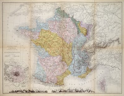 Fransa Haritası, c.1830-40 by M.M. and Leroy, Ch. Drioux