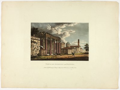 Antoninus ve Faustina Tapınağı, Roma Harabelerinden otuz altı numaralı levha by M. Dubourg
