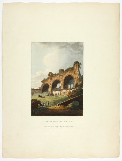 Barış Tapınağı, Roma Harabelerinden dokuzuncu levha by M. Dubourg