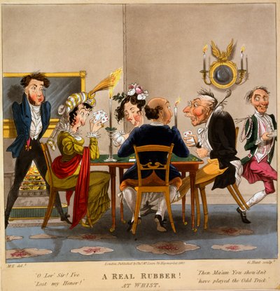 ನಿಜವಾದ ರಬ್ಬರ್! ವಿಸ್ಟ್ ನಲ್ಲಿ, ಜಾರ್ಜ್ ಹಂಟ್, 1827 (ಕೈ-ಬಣ್ಣದ ಕೆತ್ತನೆ) ಟರ್ಕ್ ಮಾಡಿದ ಮುದ್ರಣ by M. Egerton