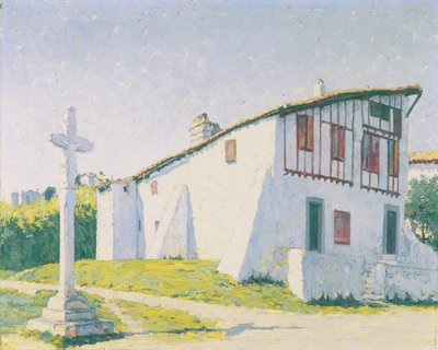 Bisque House, St. Jean de Luz, Fransa (tuval üzerine yağlı boya) by M. Evelyn McCormick