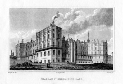 Saint Germain en Laye Şatosu, Paris, c1830 by M. J. Starling