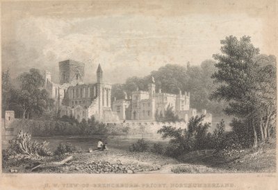Brenckburn Manastırı'nın Kuzey Batı Görünümü, Northunberland; sayfa 44 (Birinci Cilt) by M. J. Starling