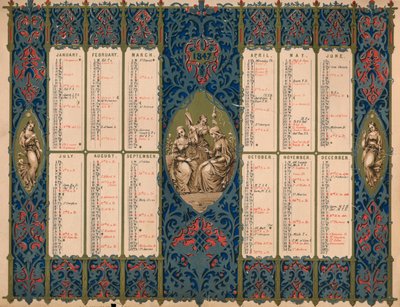 Azizlerin günleri ve kraliyet doğum günleri ile takvim, 1847. by M and N Hanhart