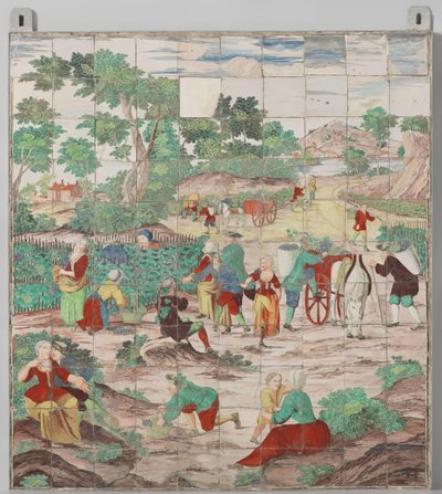 Üzüm hasadı ile kiremit paneli by M. van Kuyk