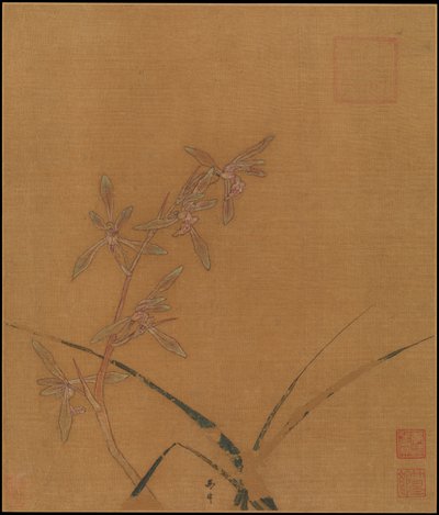 Orkideler, 13. yüzyılın ikinci çeyreği. by Ma Lin