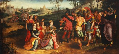 Coriolanus ve Volumnia, by Maarten de Vos
