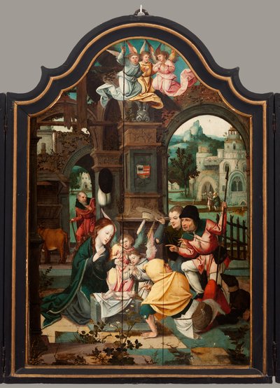 Triptik. Maarten de Vos. 16'ncı yüzyıl. Ahşap üzerine yağ. Altarpiece orta paneli açtı. by Maarten de Vos
