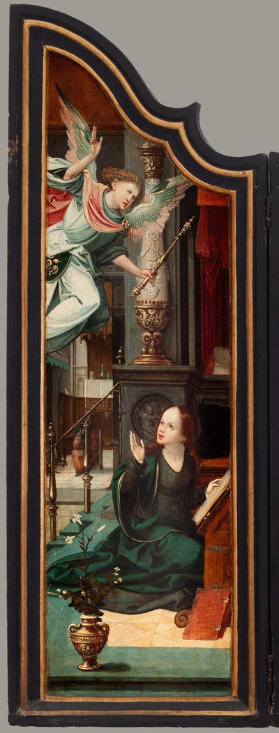 Triptik. Maarten de Vos. 16'ncı yüzyıl. Ahşap üzerine yağ. Altarpiece sol kanadı açtı. by Maarten de Vos