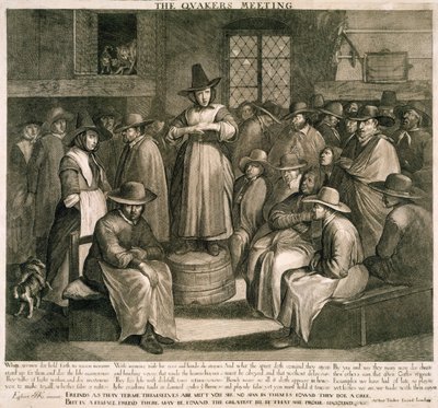 Quaker Toplantısı by Maarten van (after) Heemskerck