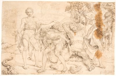 Nuh, Kam tarafından alay edilir. by Maarten van Heemskerck