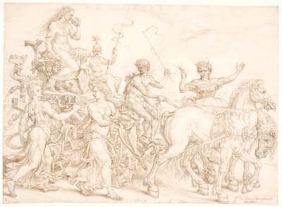 Zafer Arabası. kıskançlık (kıskançlık) by Maarten van Heemskerck