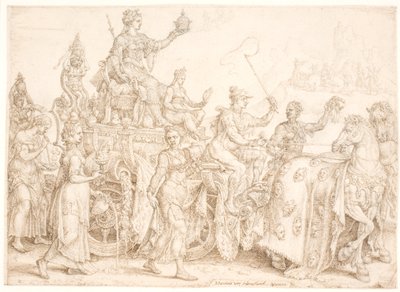 Zafer Arabası. Zenginlik (zenginlik) by Maarten van Heemskerck