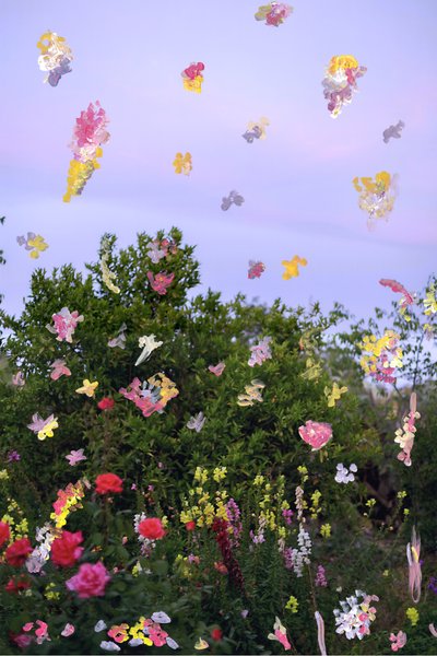 Soyut Çiçekler, 2019 (arşiv pigment baskı üzerine akrilik boya) by Madeleine Gross
