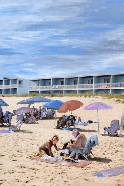 Montauk, 2021 (arşiv pigment baskısı üzerine akrilik boya) by Madeleine Gross