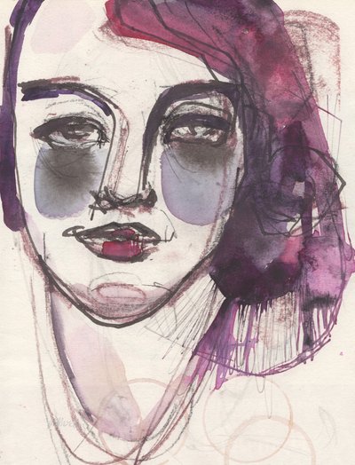 Eskiz Defteri 17, 2024 (kağıt üzerine tempera boya, kalem, pastel boya) by Madgalena Morey