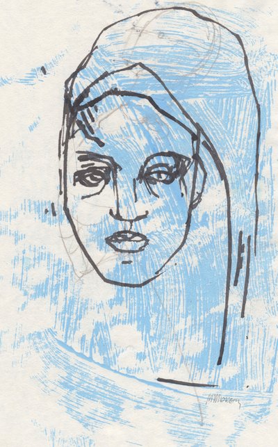 Eskiz defteri 32, 2025 (kağıt üzerine tempera boya, füzen) by Madgalena Morey
