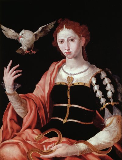Masumiyet ve kurnazlığın bir alegorisi by Maerten van Heemskerck