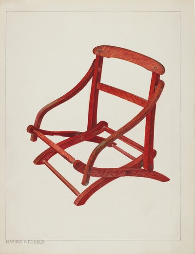 Çocuk Katlanır Sandalye, c. 1938. by Magnus S. Fossum