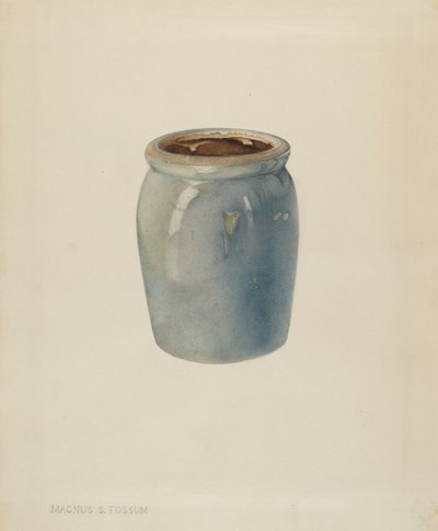 Çömlek Reçel Kavanozu, c. 1938. by Magnus S. Fossum