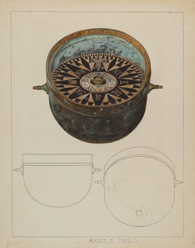 Gemi Pusulası, c. 1937. by Magnus S. Fossum