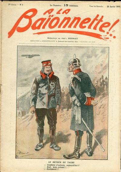 “La Baionnette”in Kapağı, Satirical ve Colours by Henri Maigrot
