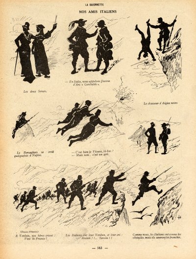 Bayonet, Siyah Beyaz Hiciv by Henri Maigrot