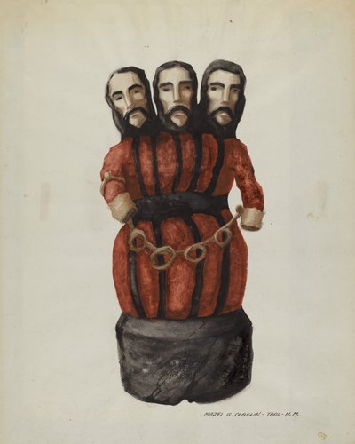 Bulto: Kutsal Üçlü, c. 1937. by Majel G. Claflin