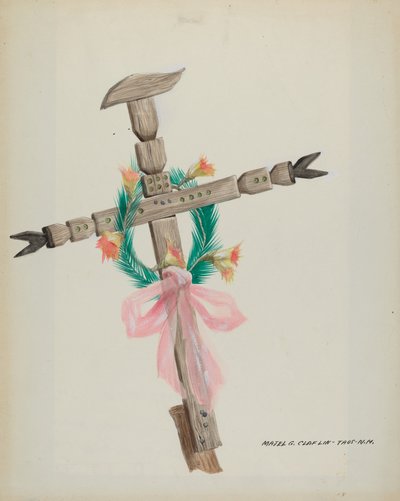 Oymalı Haç - Mezar, c. 1937. by Majel G. Claflin