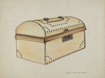 Deri Kaplı Kutu, c. 1937. by Majel G. Claflin