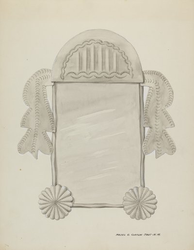 Küçük Teneke Çerçeveli Ayna, c. 1937. by Majel G. Claflin