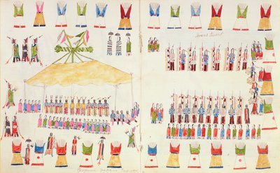 Ayı Kalbi. Cheyenne Medicine pow-wow, Fort Marion, St Augustine, Florida, 1877