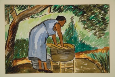 Kadın Yıkama, c. 1934 (suluboya) by Malvin Gray Johnson