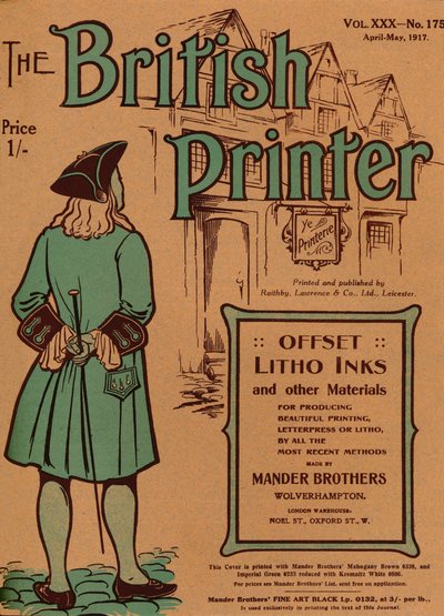 İngiliz Yazıcı Vol. XXX - Sayı 175 Nisan-Mayıs 1917 kapağı, 1917 by Mander Brothers