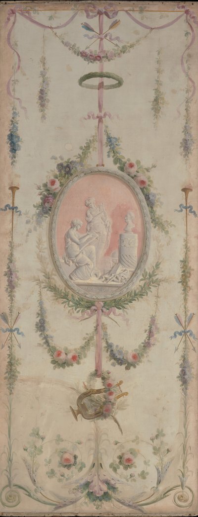 Bir çift dekoratif panel, 18. yüzyıl. by Manner of Le Riche