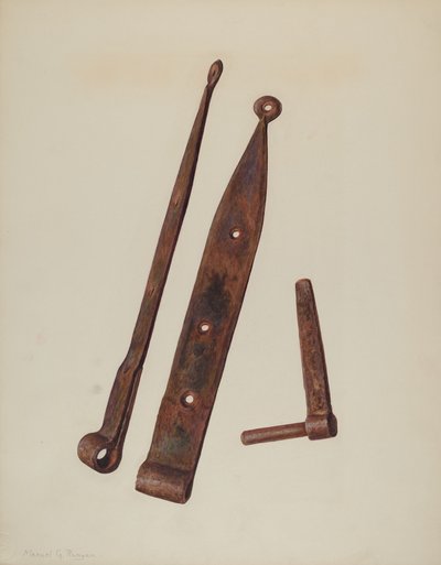 Menteşeler ve Cıvata, c. 1939. by Manuel G. Runyan