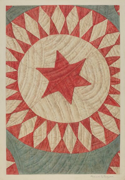 Yıldız & Yüzük Yorgan, c. 1938. by Manuel G. Runyan
